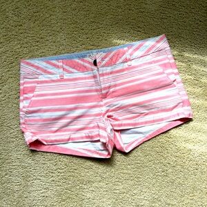 Size 11 SO coral and white striped pants